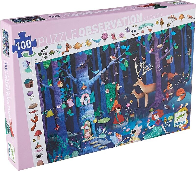 Observation puzzles Enchanted Forest - 100 pcs / Djeco