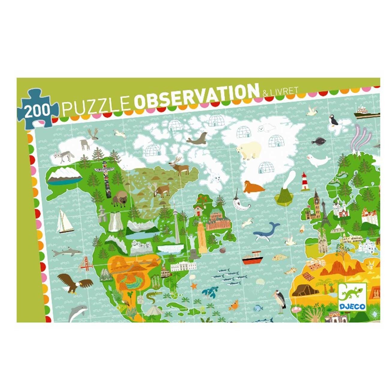 Puzzles observation Monument of the world - 200pcs / Djeco