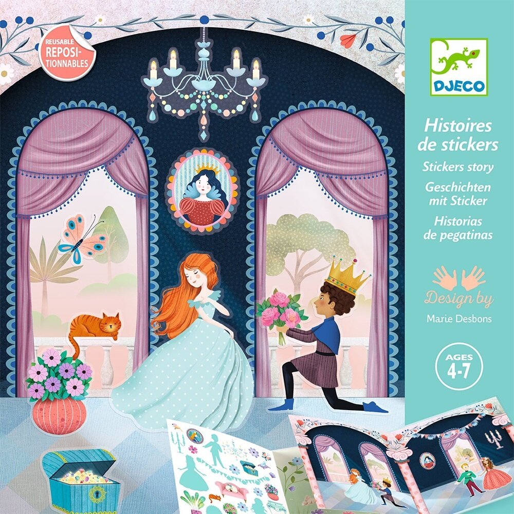 Многоразовые наклейки Sticker Book 'Life in the castle' / Djeco