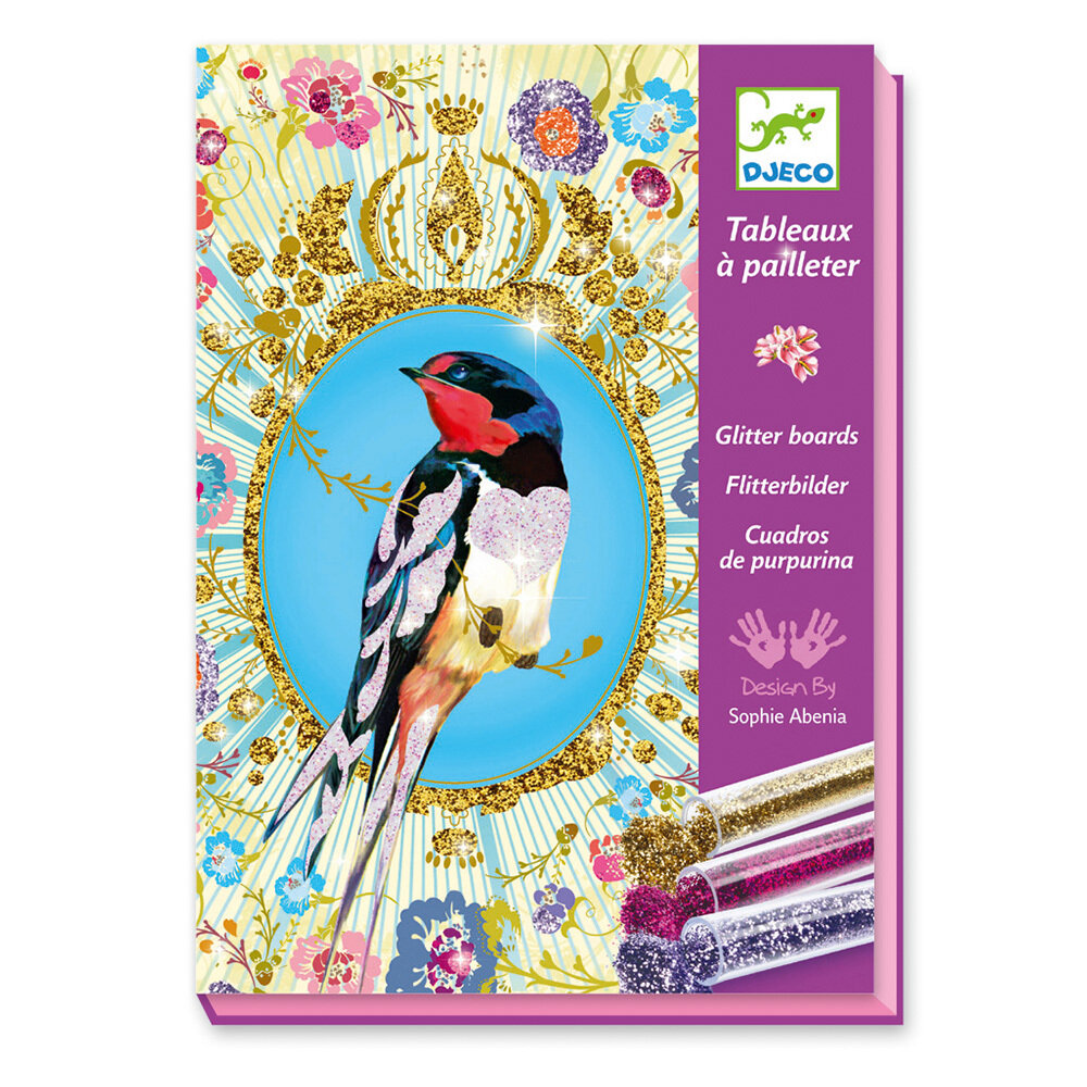 Glitter boards Glitter birds / Djeco