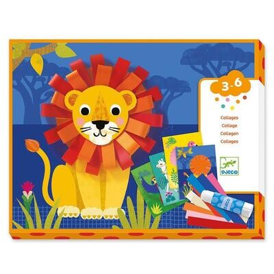 Набор для создания аппликаций с бумажными полосками «Яркие джунгли» / Djeco