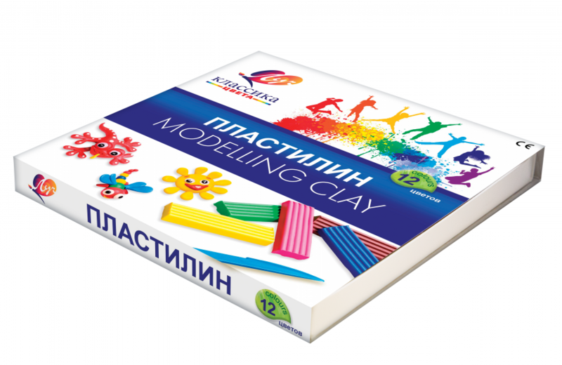 Пластилин "Классика" 12 цветов