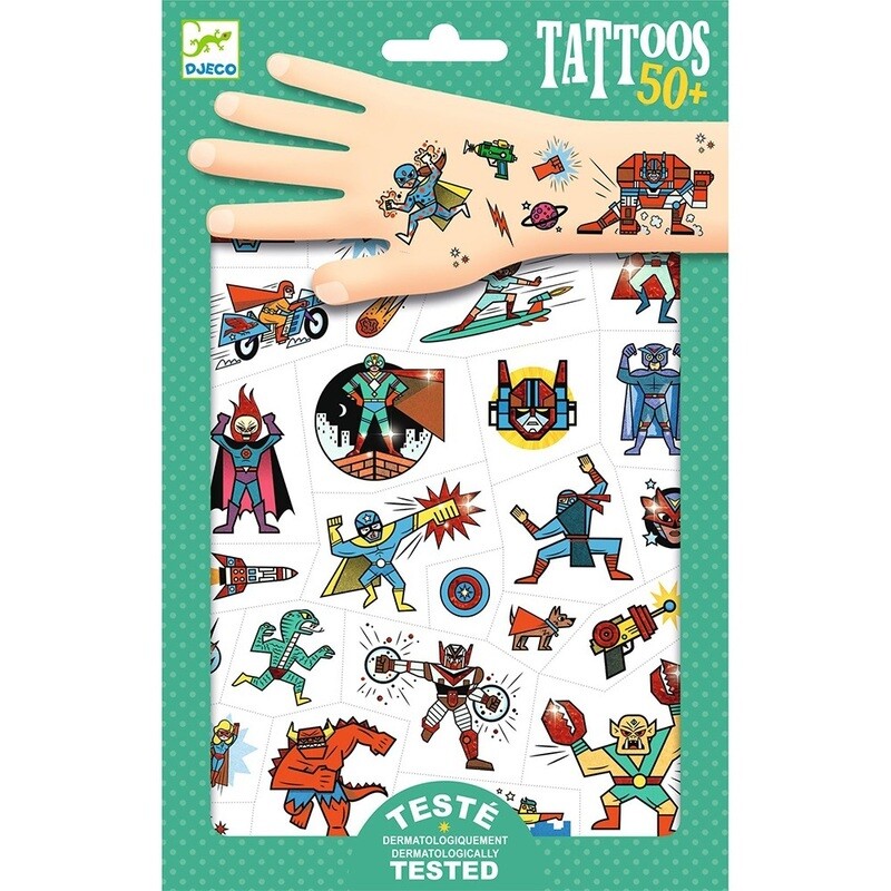 Tattoos Heroes vs villains / Djeco