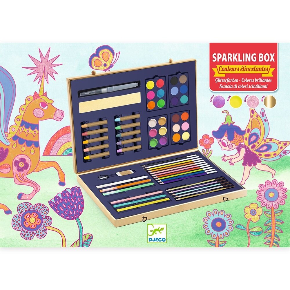 Сверкающий набор художественных материалов / Sparkling box of colours