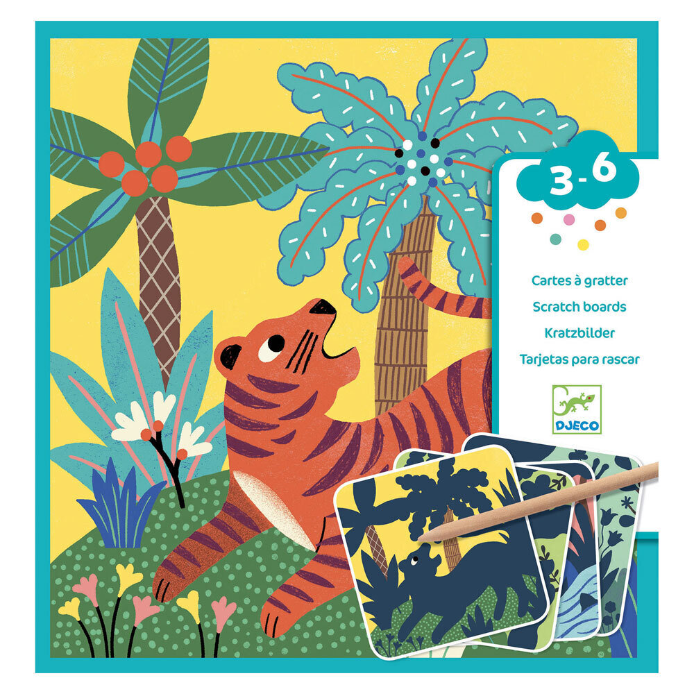 Набор скретч-картинок Большие животные / Big animals