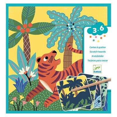 Набор скретч-картинок Большие животные / Big animals