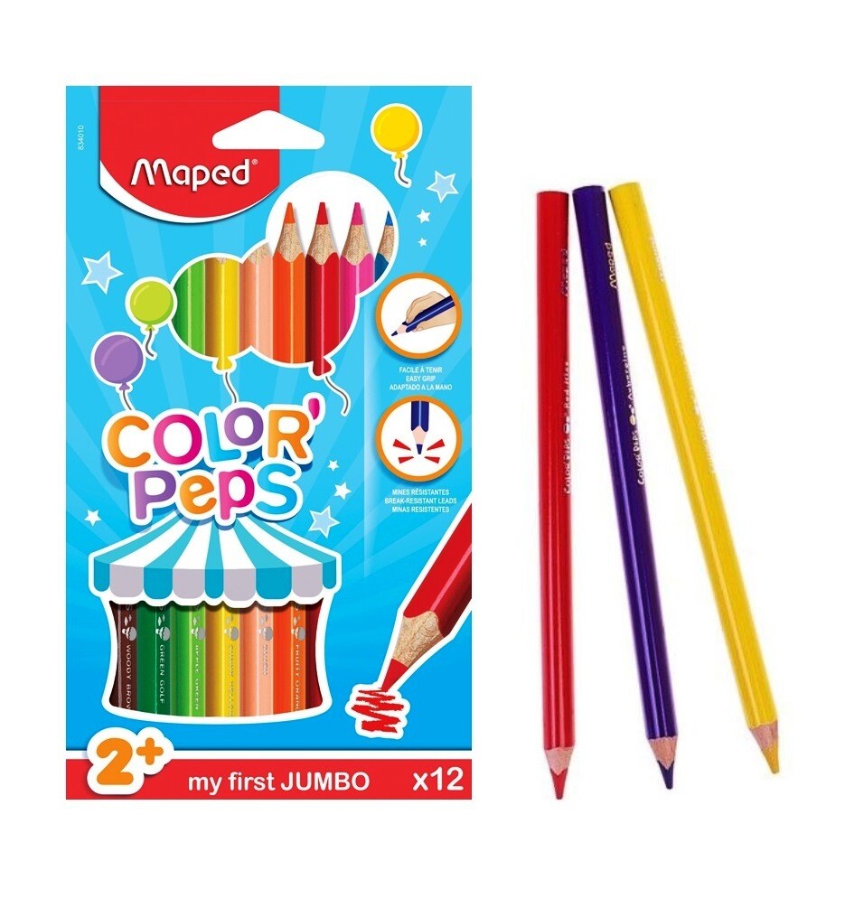 Maped. Карандаши цветные "Color'Peps" макси, треугольные