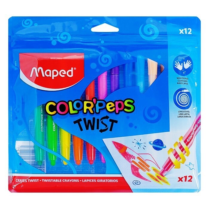 Maped. Мелки восковые "Color'Peps Twist" выкручивающиеся