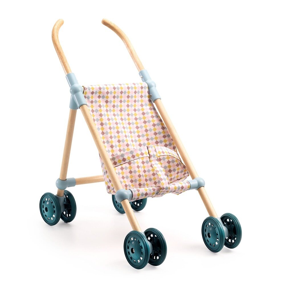 Кукольная коляска / Wooden Stroller Little Cubes - 44 cm