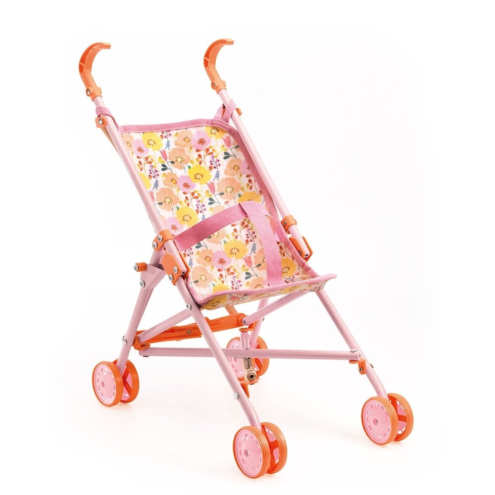Кукольная коляска/ Stroller Flowers - 54 cm