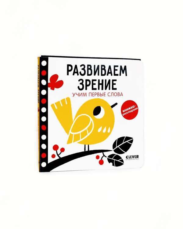 Контрастная книжка-раскладушка. Развиваем зрение. Учим первые слова 0438