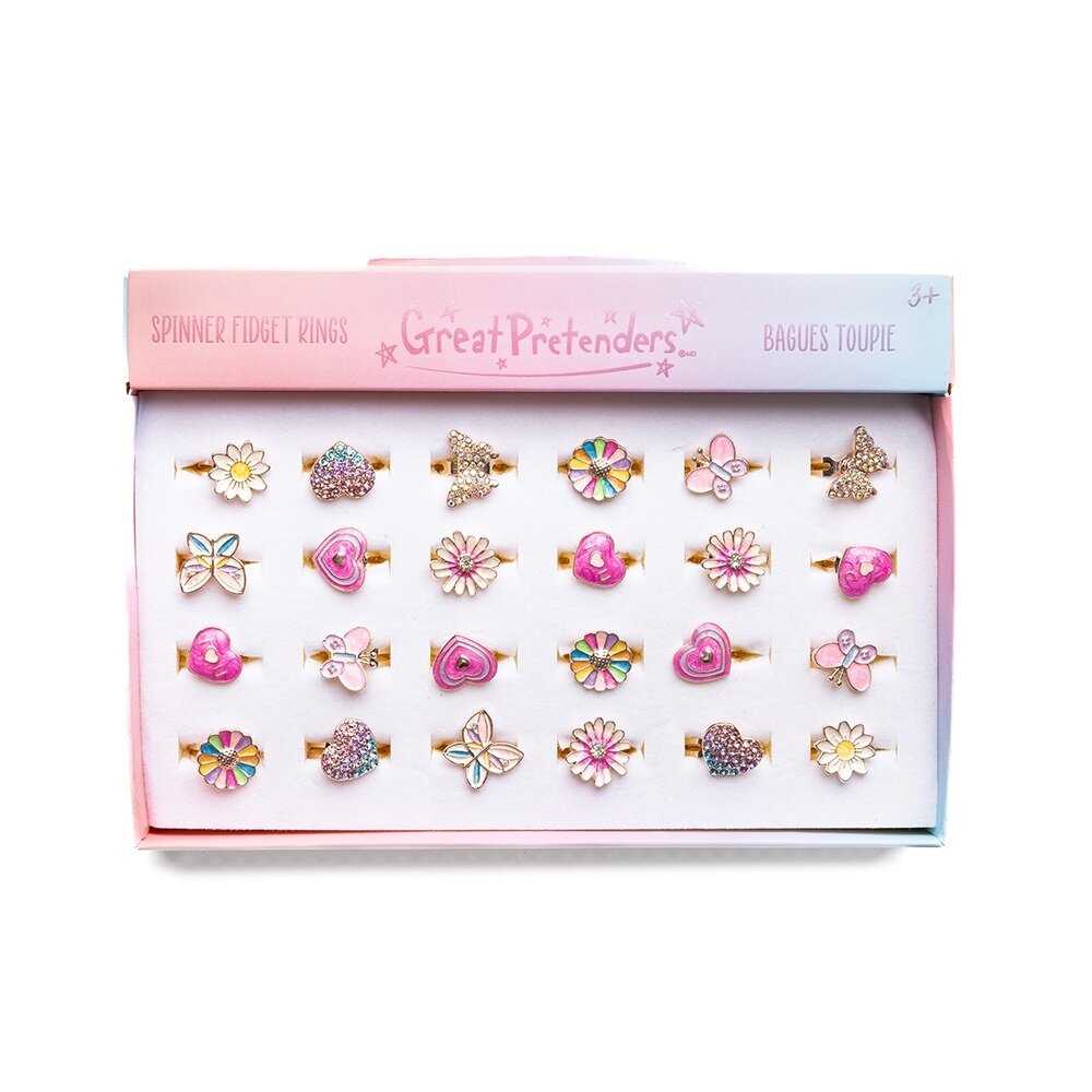 Spectacular Spinner Rings, 24pc, Assorted