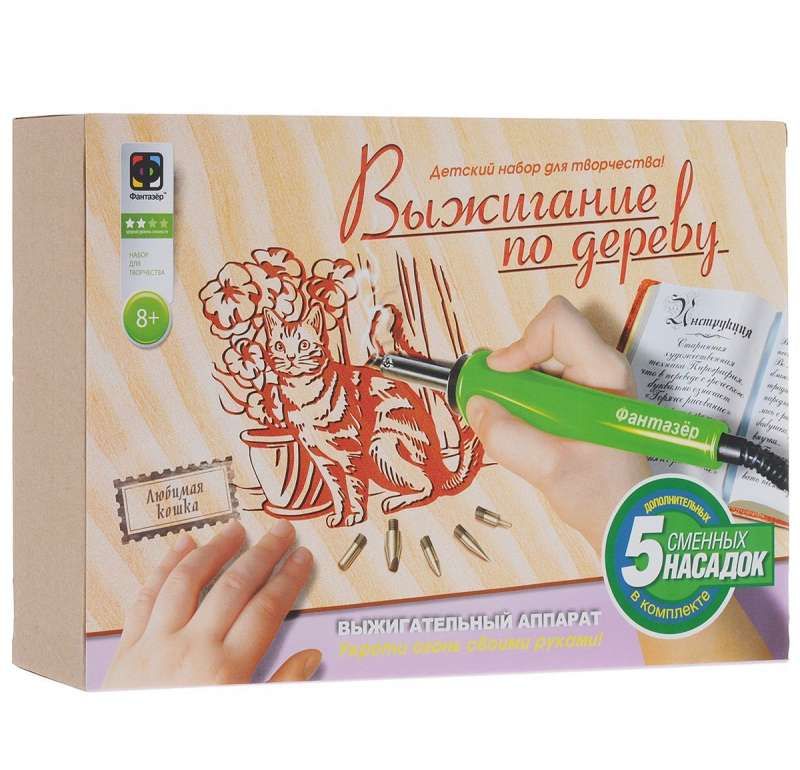 Прибор для выжигания с доской &quot;Любимая кошка&quot;