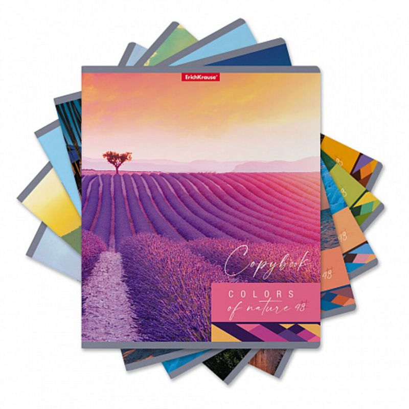 ErichKrause® Тетрадь общая ученическая &quot;Colors of Nature&quot; 48 л. клетка, глянц.