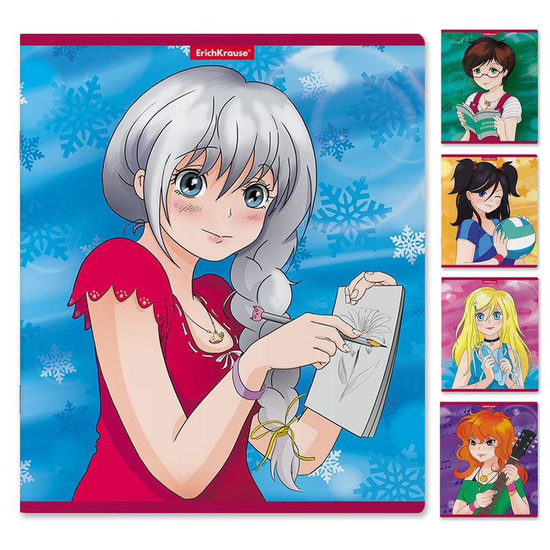 Тетрадь общая ученическая &quot;Manga Girls 48 листов, клетка