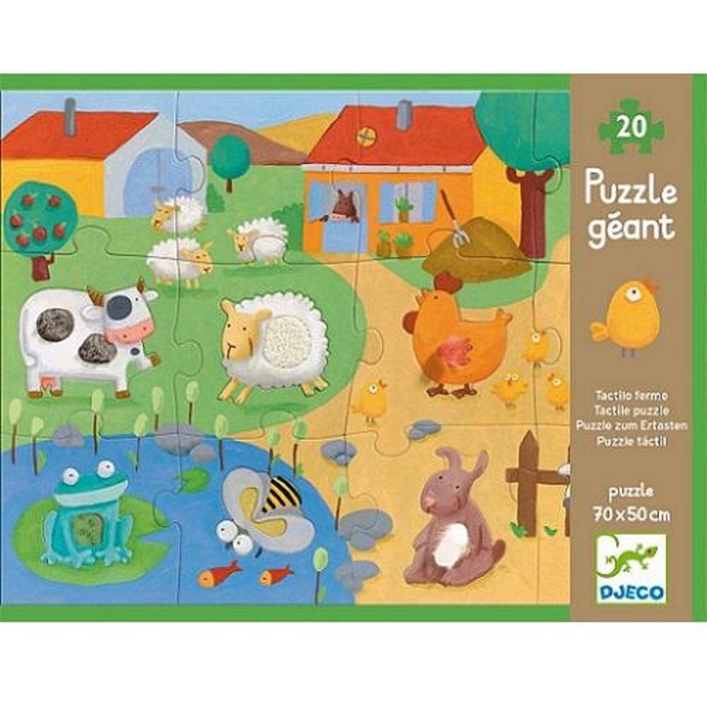 Giant puzzles Tactile farm puzzle - 20+8pcs