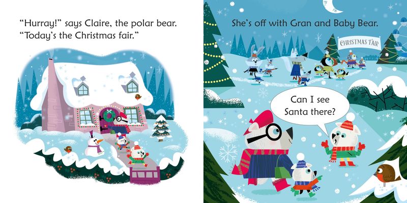 Polar bear at the christmas fair