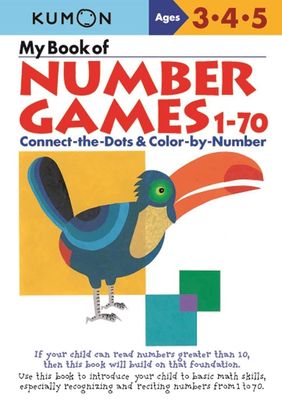 Number games 1-70/ connect the dots and color by number / Kumon