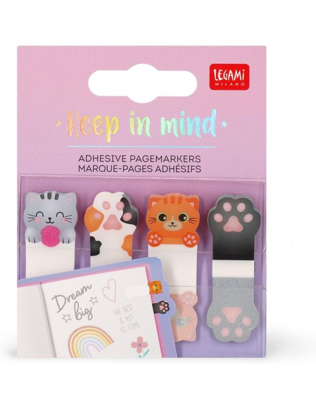 Adhesive pagemarkers - keep in mind_kit_12pcs - kitty