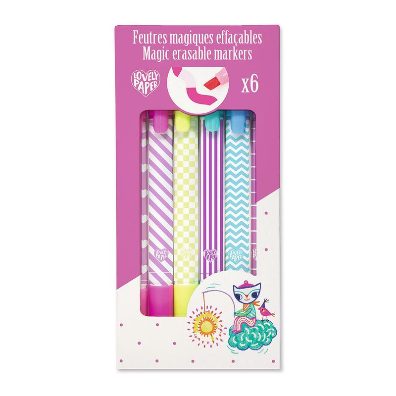 Magic erasable markers 6 pieces