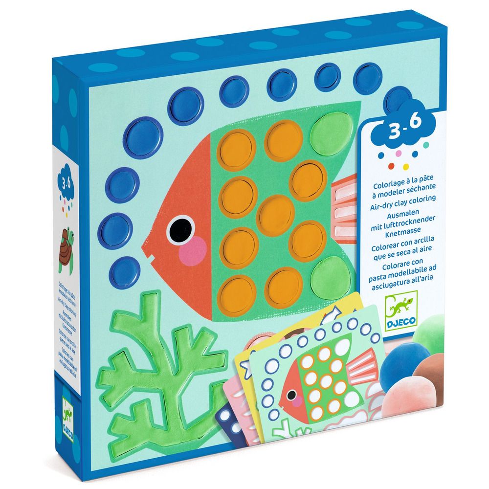 Air-dry clay coloring – Cheeky Underwater