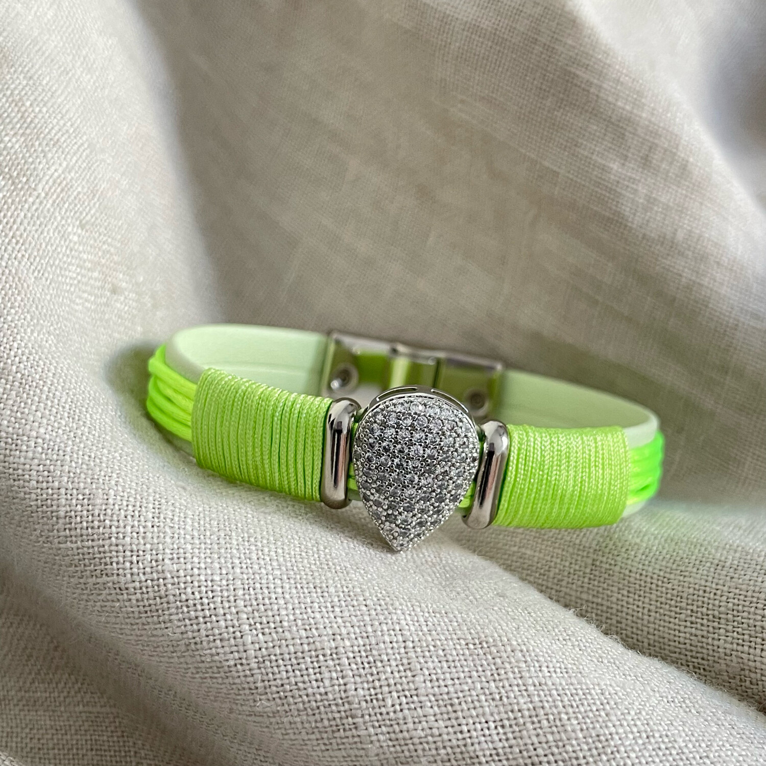 SARDENHA Bracelets, COLORS: Silver - GREEN