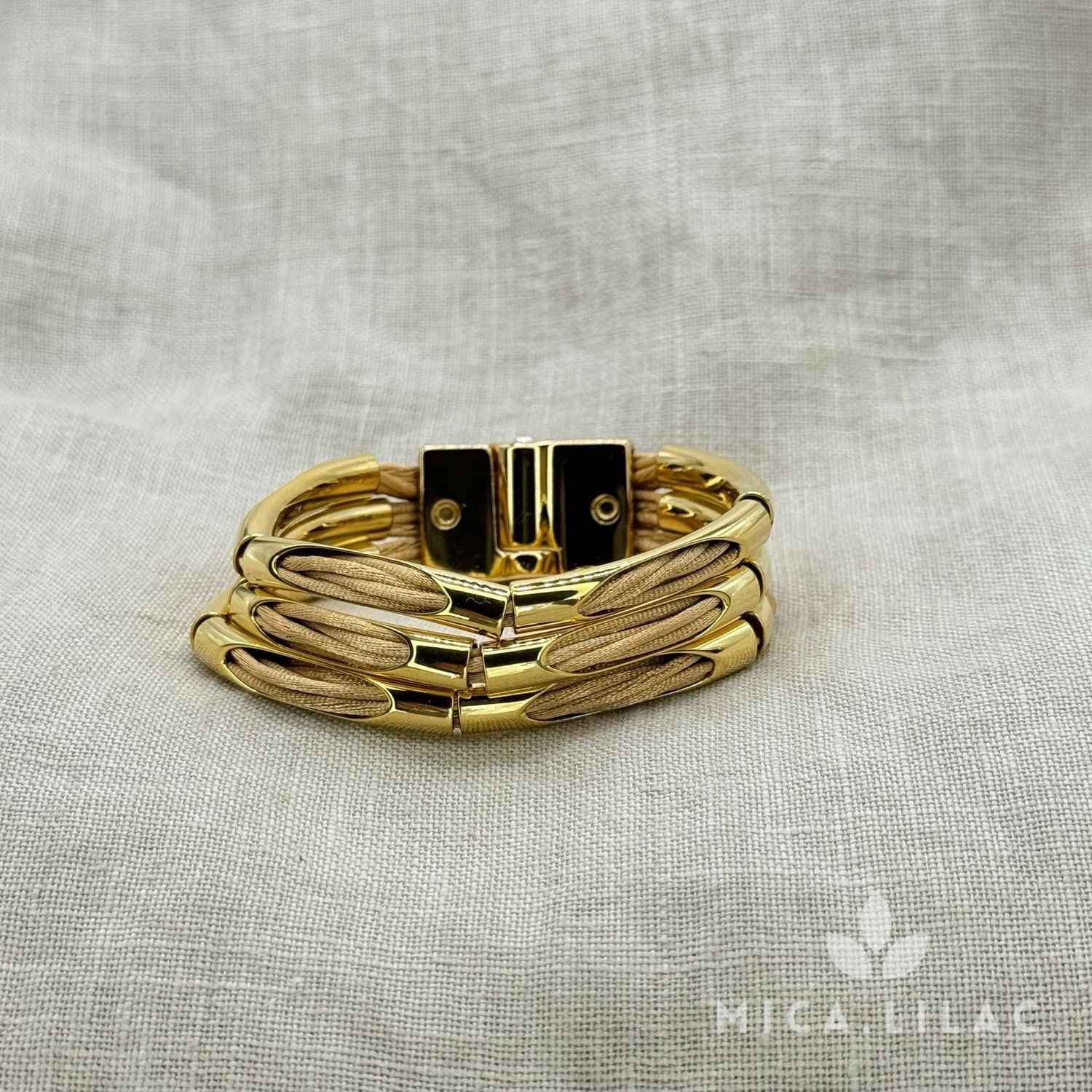 CELINE SILK Bracelet, COLORS: BEIGE