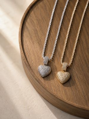 KEISHA Pavé Heart Necklace