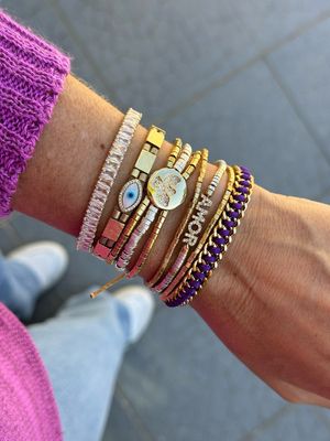 Pulseira Divino banho prata e banho ouro