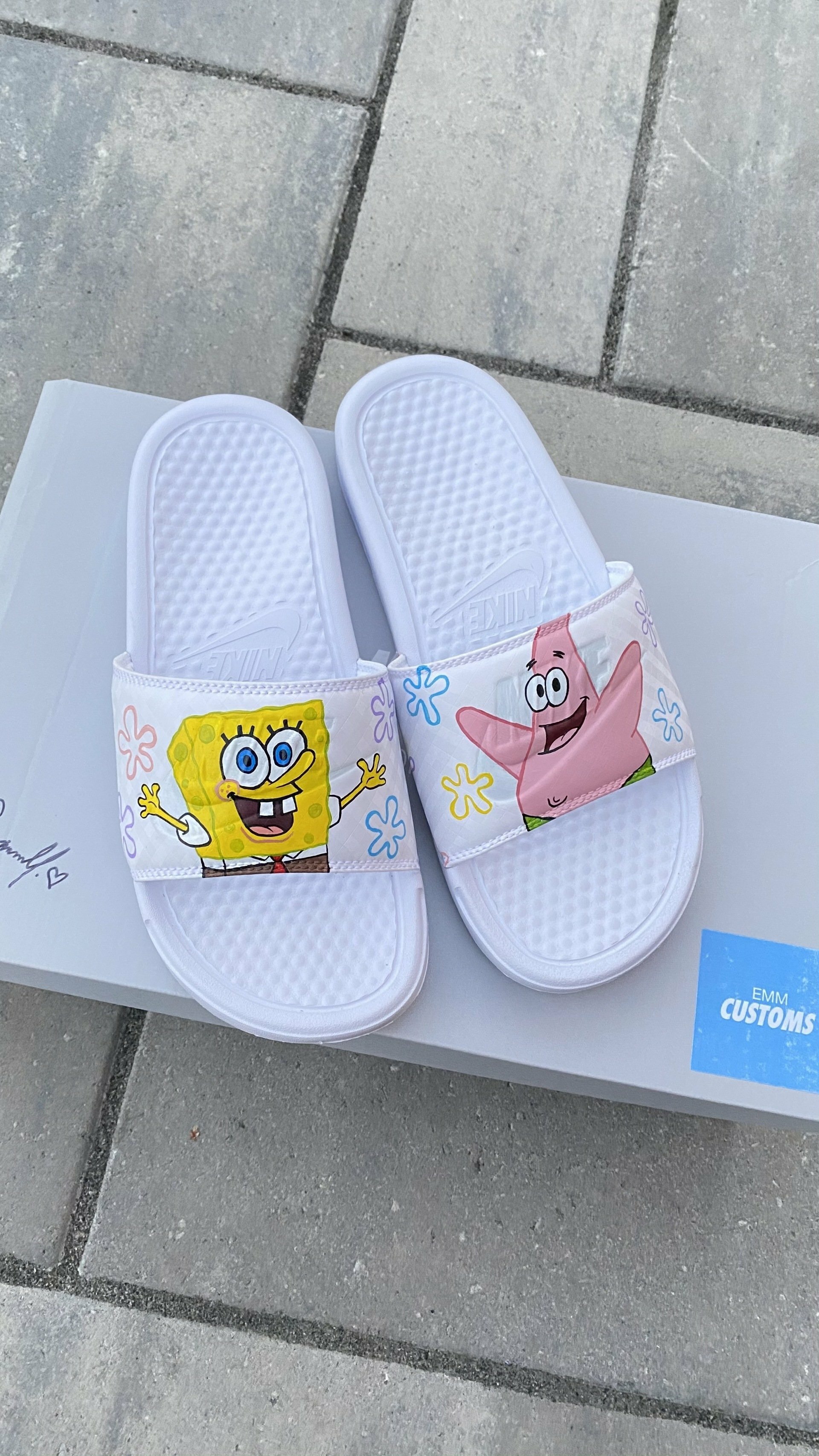 spongebob nike slides