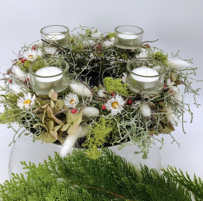 Adventskranz Wald und Wiesen Fest
