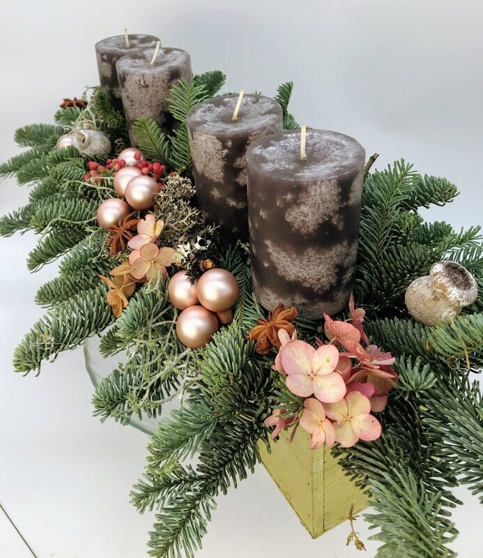 Adventskranz Winter zu Tisch