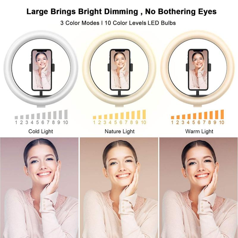 12 Inch Dimmable LED Selfie Ring Light w/tripod