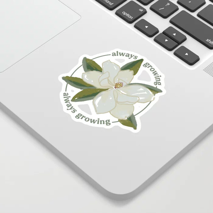 Always Growing Magnolia Sticker