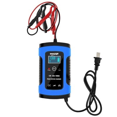 12V5A Battery Charger Car Motorcycle Reverse Short Circuit Protection Full Self-stop