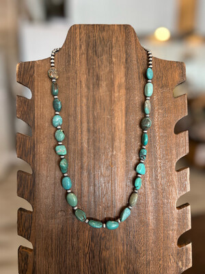 Turquoise Nuggets & Corrugated Pearls