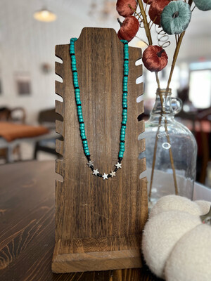 Turquoise Wood Beads