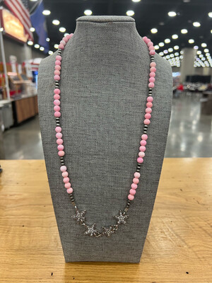 Pink Conch & Faux Navajo Pearls