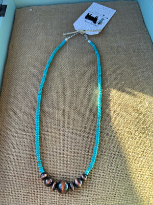 Faux Copper Navajo Pearls &amp; Turquoise
