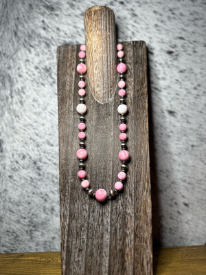 Pink Conch & Navajo Pearls