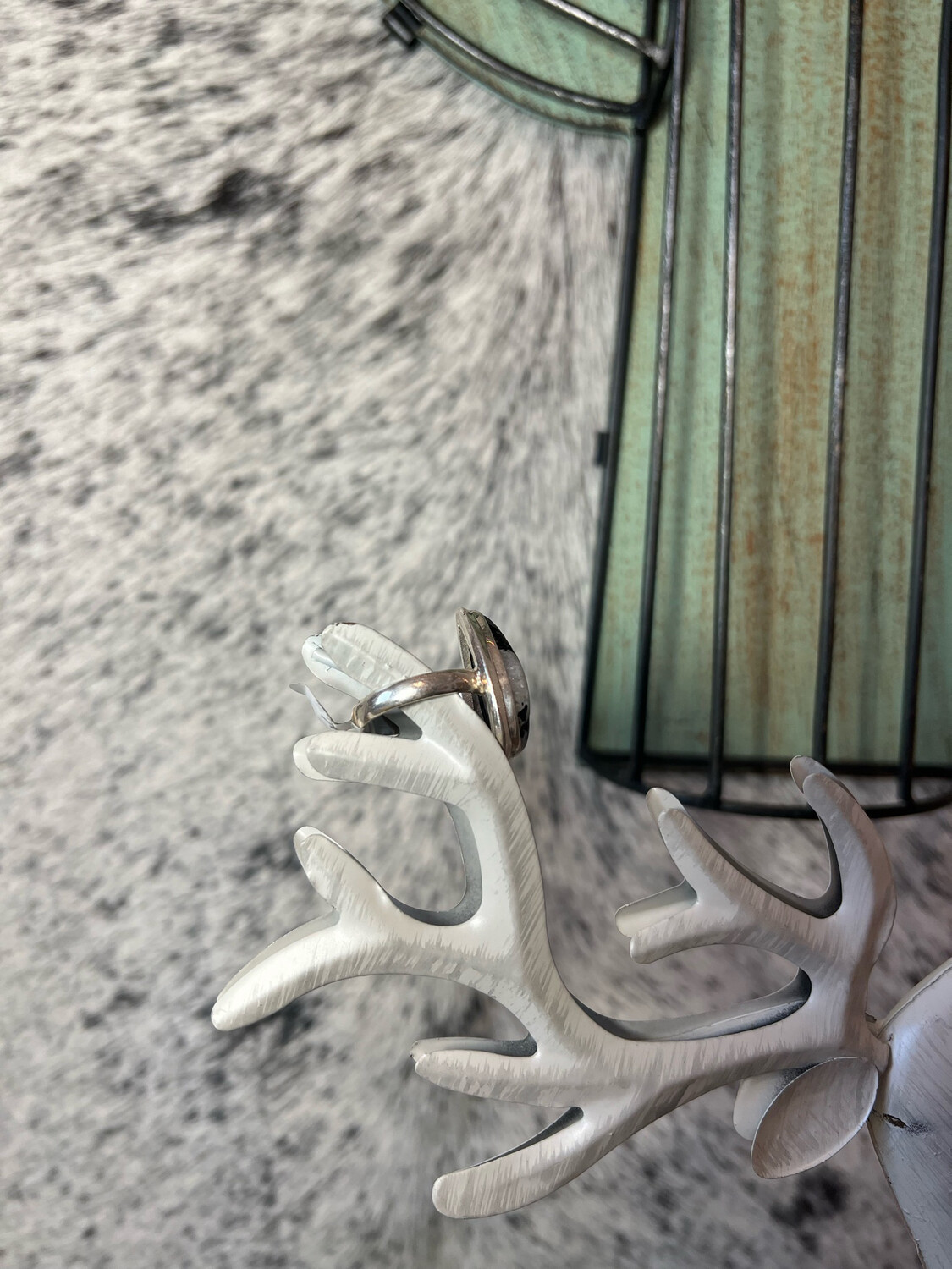 White Opal Ring Size 8