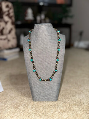 Turquoise &amp; Faux Navajo Pearls