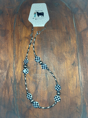 Navajo Pearls &amp; Checkered Black Onyx
