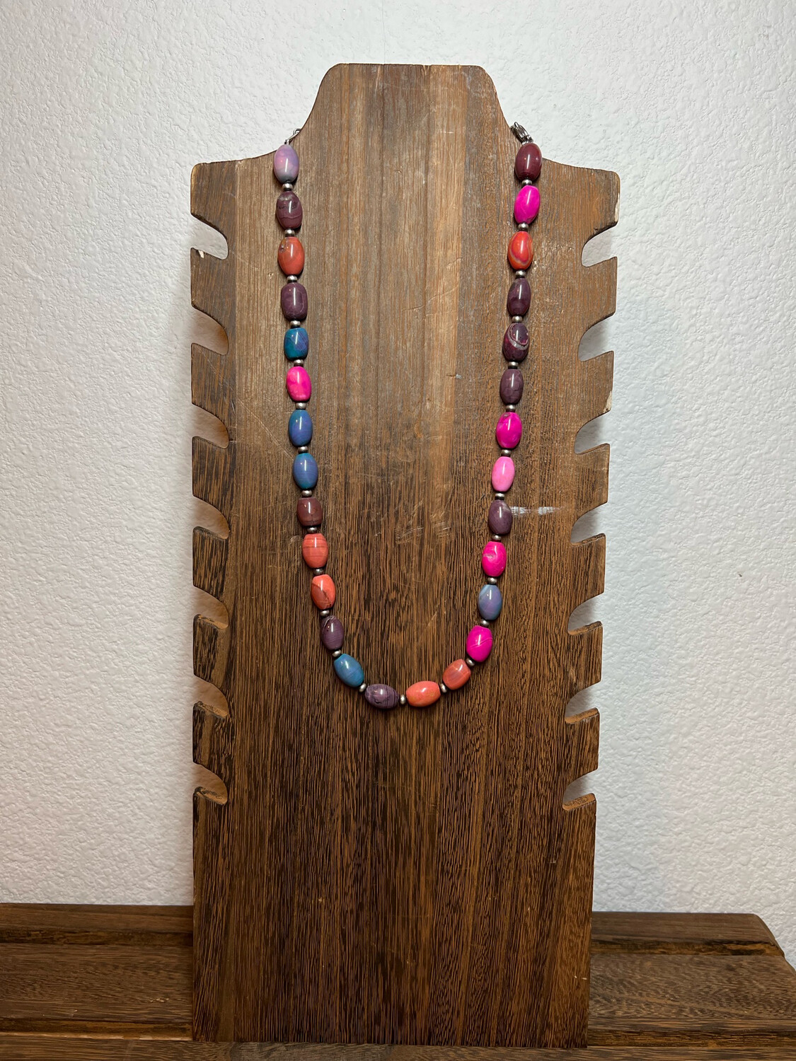 Colored Jade &amp; Navajo Pearls