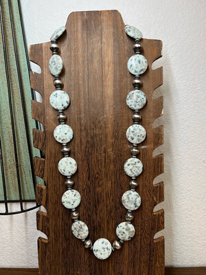 Kiwi Stone &amp; Navajo Pearls