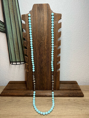 Aquamarine & Navajo Pearls