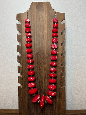 Red Coral &amp; Navajo Pearls