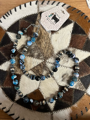 Sodalite &amp; Navajo Pearls