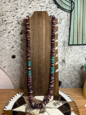 Purple Spiny Oyster, Turquoise & Navajo Pearls