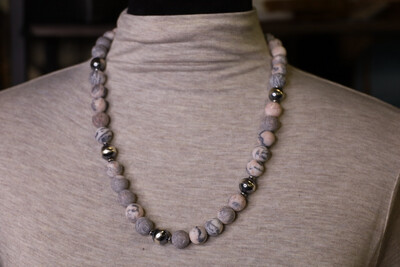Pink Opal, Bronze &amp; Navajo Pearls